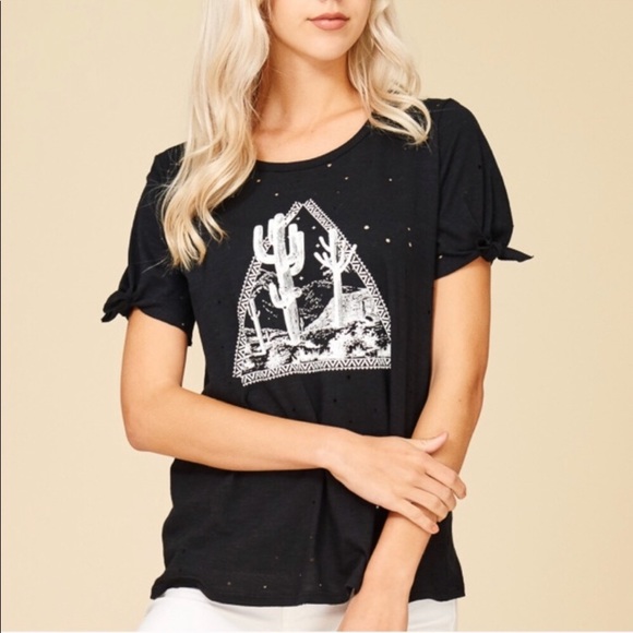 Tops - Distressed Desert Cactus Tee